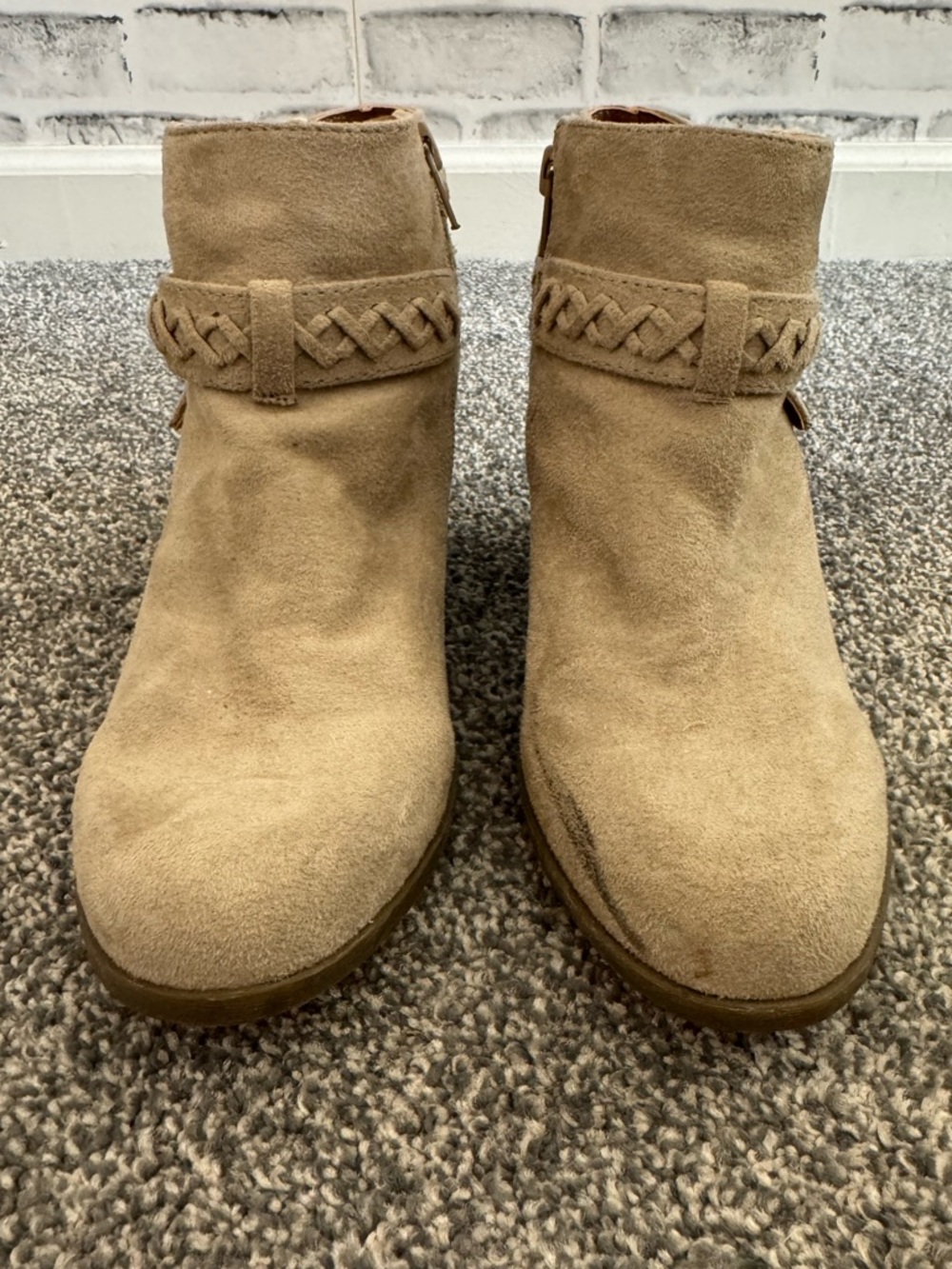 Women’s indigo rd faux suede tan pull on ankle booties boots fashion 7